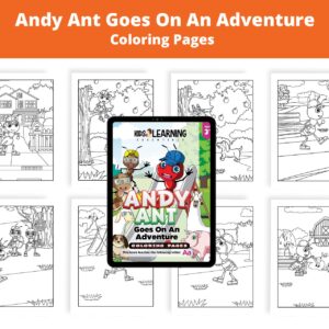 Andy Ant Goes On An Adventure: Letter Aa Coloring Pages