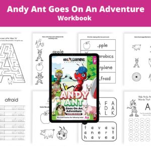 Andy Ant Goes On An Adventure: Letter Aa Worksheets