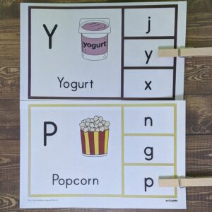 Alphabet Story Clip Cards