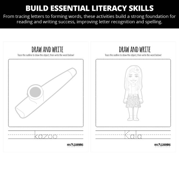 Kala's First Day Of Kindergarten: Letter Kk Draw And Write Journal - Image 2