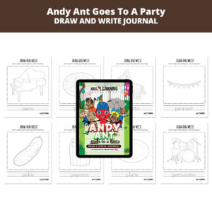 Andy Ant Goes To A Party: Letter Pp Draw And Write Journal