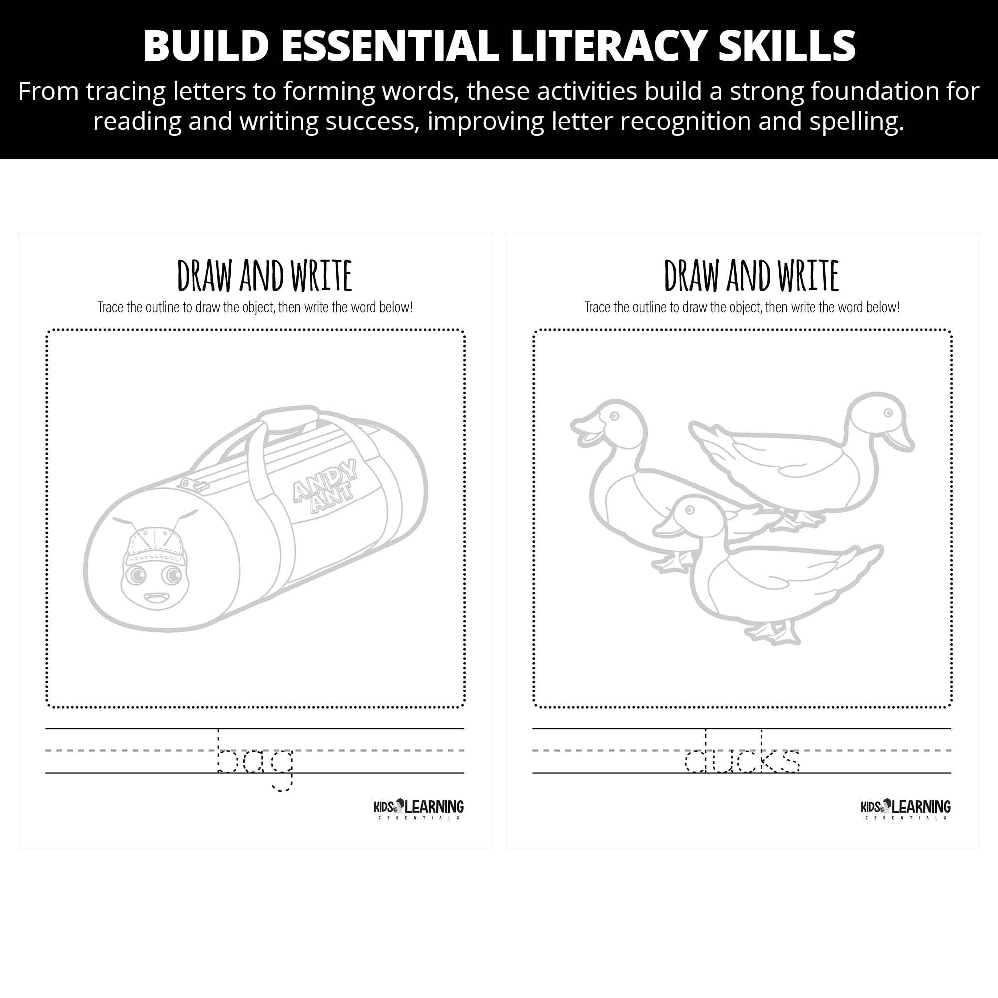 Eddie The Elephant Does Not Quit Trying: Letter Qq Draw And Write Journal - Image 2