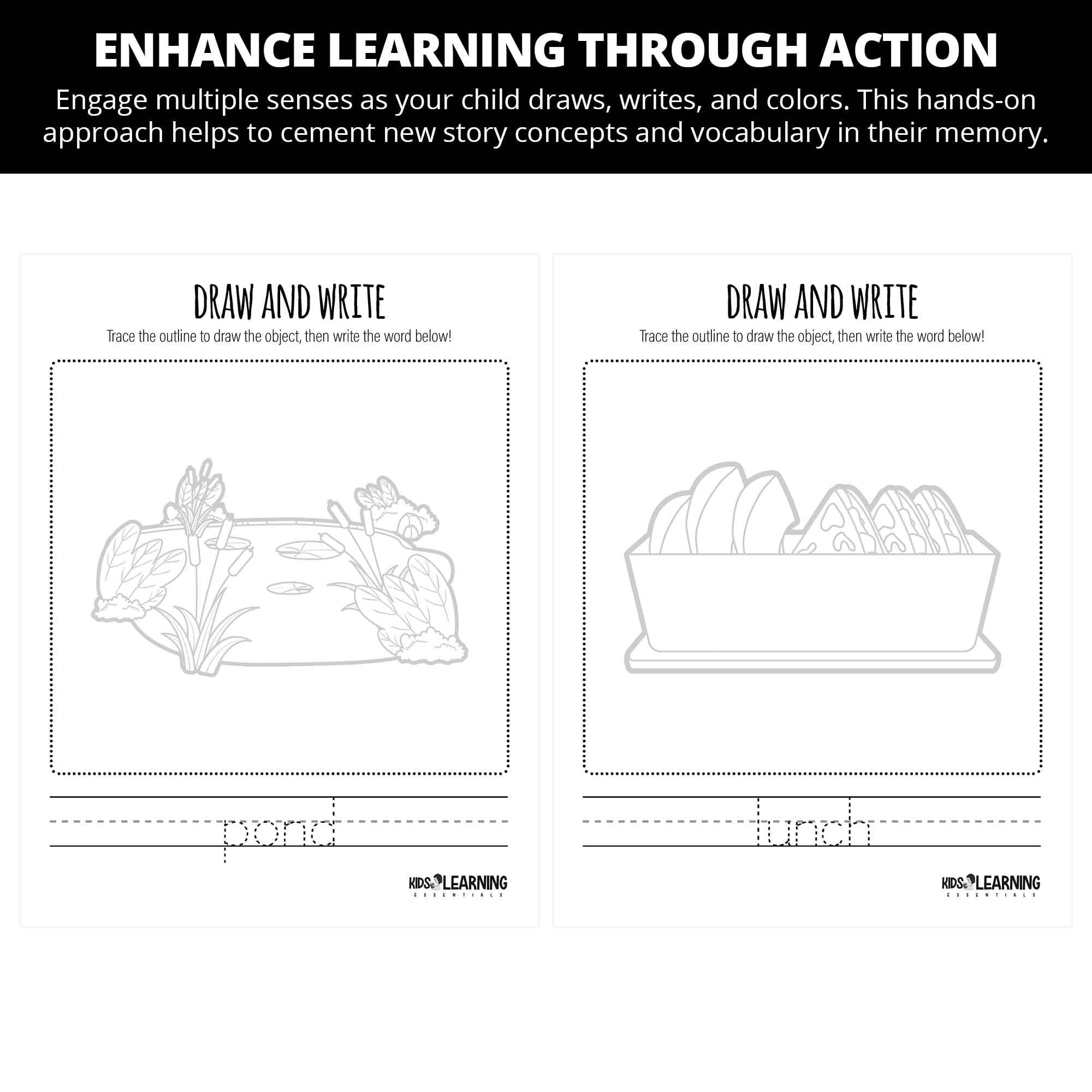 Eddie The Elephant Does Not Quit Trying: Letter Qq Draw And Write Journal - Image 4