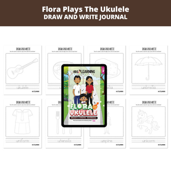 Flora Plays The Ukulele: Letter Uu Draw And Write Journal