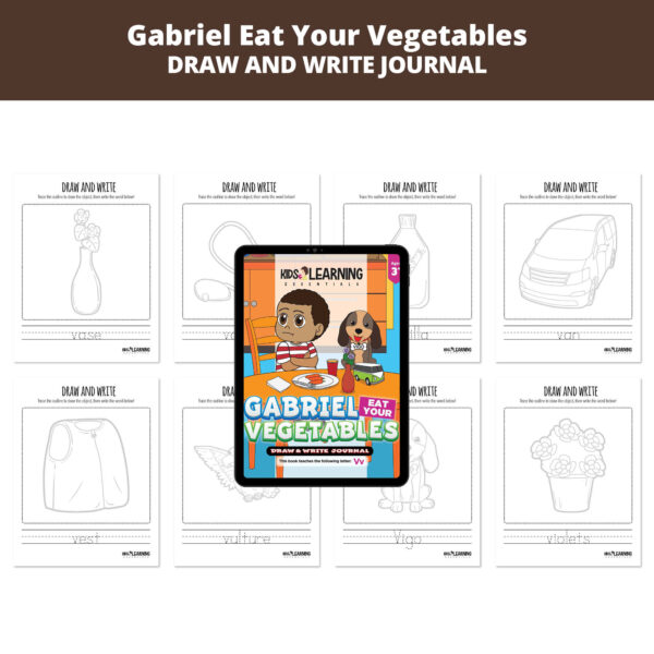 Gabriel Eat Your Vegetables: Letter Vv Draw And Write Journal