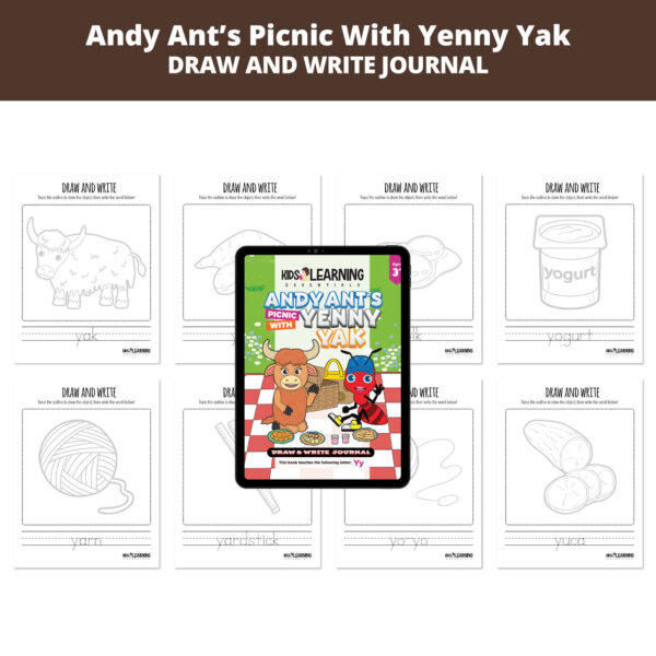 Andy Ant's Picnic With Yenny Yak: Letter Yy Draw And Write Journal