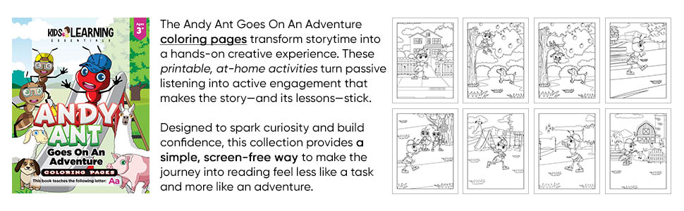 Andy Ant Goes On An Adventure Coloring Pages