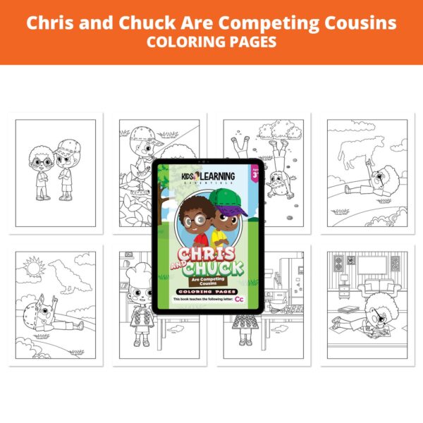Chris and Chuck Are Competing Cousins: Letter Cc Coloring Pages