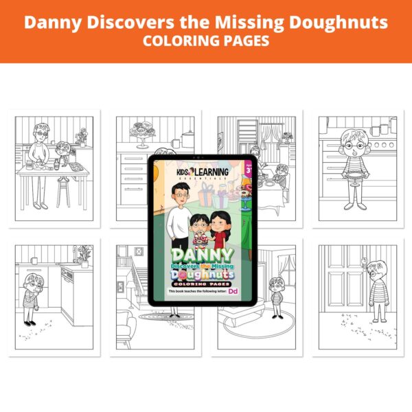 Danny Discovers the Missing Doughnuts: Letter Dd Coloring Pages