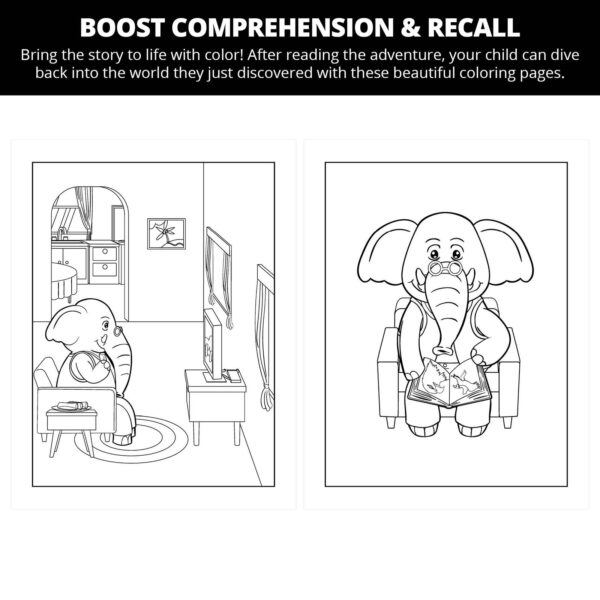 Eddie The Elephant Does Excellent Things: Letter Ee Coloring Pages - Image 2