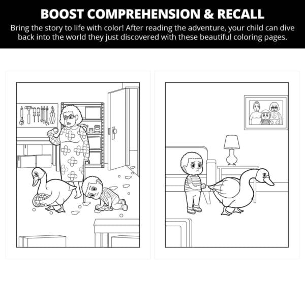 Gabriel's Not So Good Guest: Letter Gg Coloring Pages - Image 2