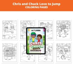 Chris and Chuck Love to Jump: Letter Jj Coloring Pages