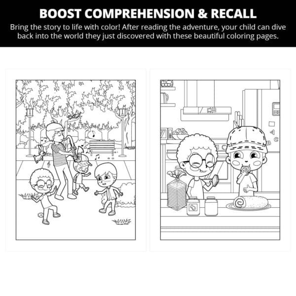 Chris and Chuck Love to Jump: Letter Jj Coloring Pages - Image 2
