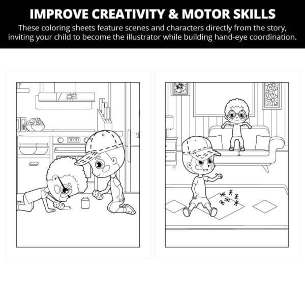Chris and Chuck Love to Jump: Letter Jj Coloring Pages - Image 3