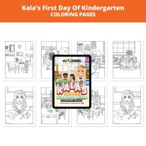 Kala’s First Day Of Kindergarten: Letter Kk Coloring Pages