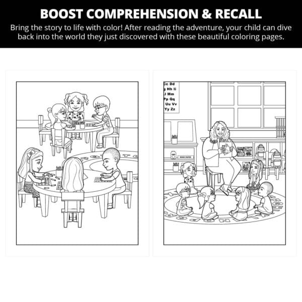 Kala's First Day Of Kindergarten: Letter Kk Coloring Pages - Image 2