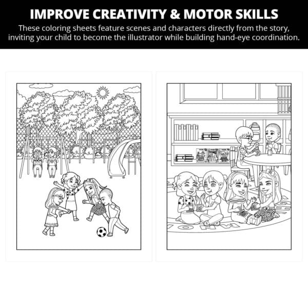Kala's First Day Of Kindergarten: Letter Kk Coloring Pages - Image 3