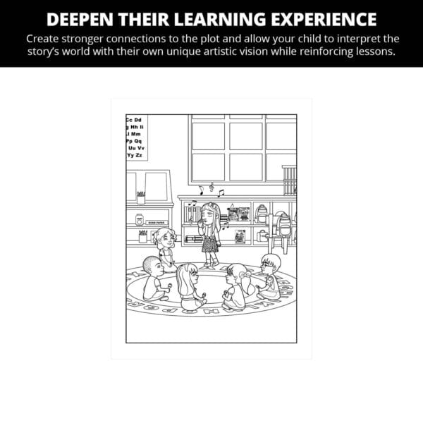 Kala's First Day Of Kindergarten: Letter Kk Coloring Pages - Image 4