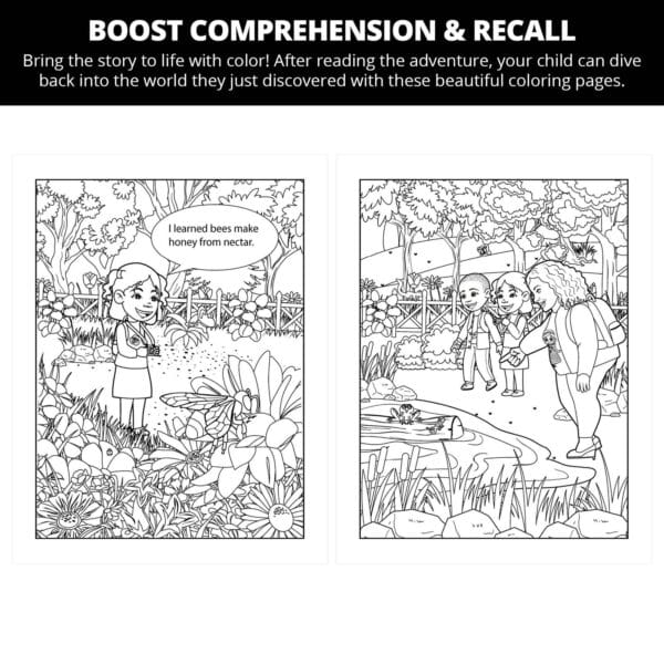 Nyvia's Nature Walk Discoveries: Letter Nn Coloring Pages - Image 2
