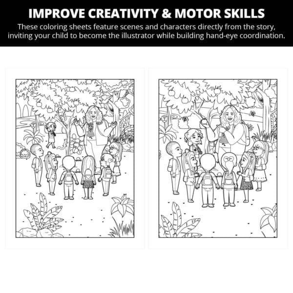 Nyvia's Nature Walk Discoveries: Letter Nn Coloring Pages - Image 3