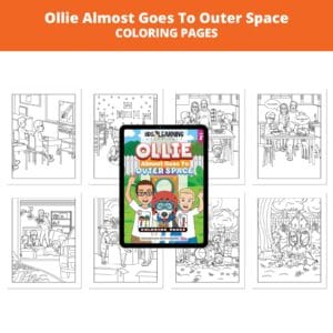 Ollie Almost Goes To Outer Space: Letter Oo Coloring Pages