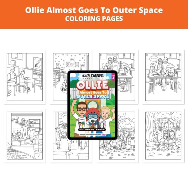 Ollie Almost Goes To Outer Space: Letter Oo Coloring Pages