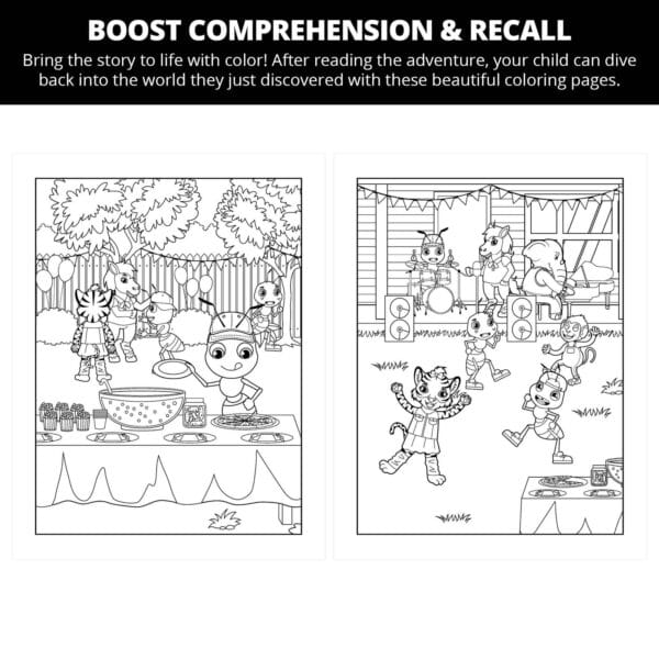 Andy Ant Goes To A Party: Letter Pp Coloring Pages - Image 2