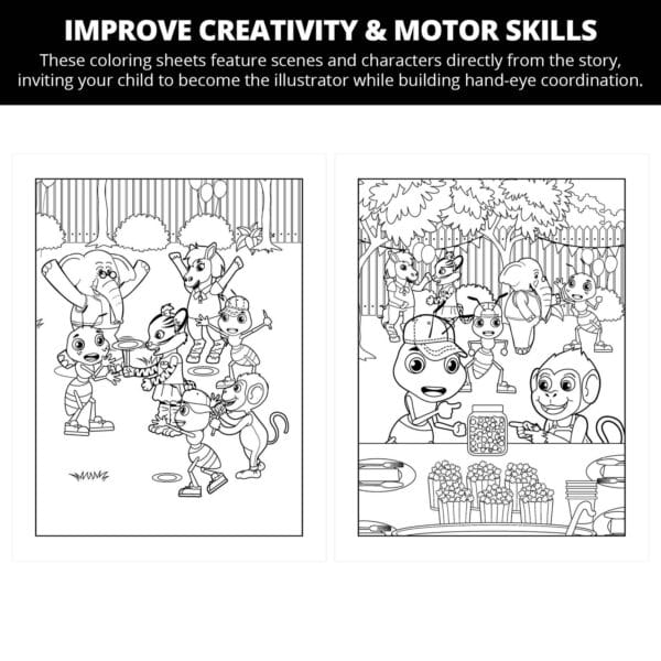 Andy Ant Goes To A Party: Letter Pp Coloring Pages - Image 3