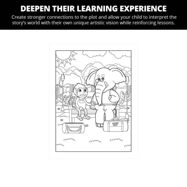 Eddie The Elephant Does Not Quit Trying: Letter Qq Coloring Pages - Image 4