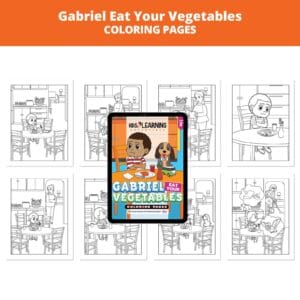 Gabriel Eat Your Vegetables: Letter Vv Coloring Pages