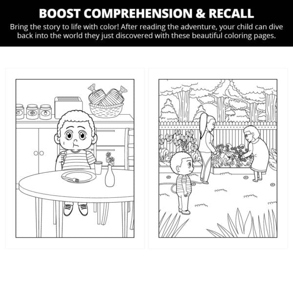 Gabriel Eat Your Vegetables: Letter Vv Coloring Pages - Image 2