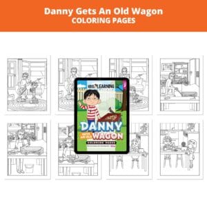 Danny Gets An Old Wagon: Letter Ww Coloring Pages