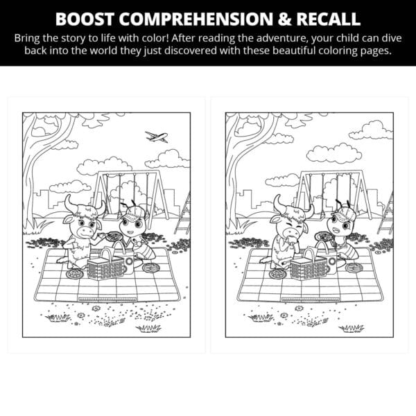 Andy Ant's Picnic With Yenny Yak: Letter Yy Coloring Pages - Image 3