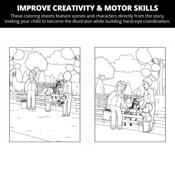 Zeke Puts Mr. Zebra To Sleep: Letter Zz Coloring Pages - Image 3