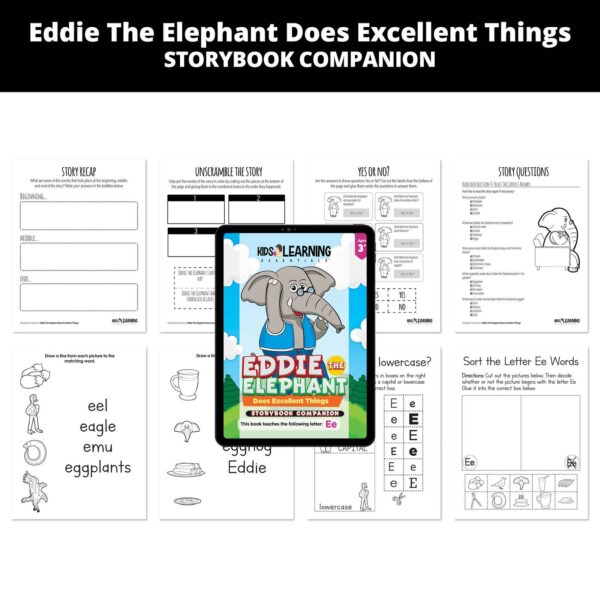 Eddie The Elephant Does Excellent Things: Letter Ee Story Companion