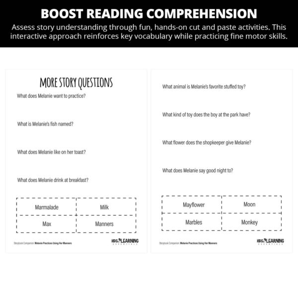 Melanie Practices Using Her Manners: Letter Mm Story Companion - Image 2
