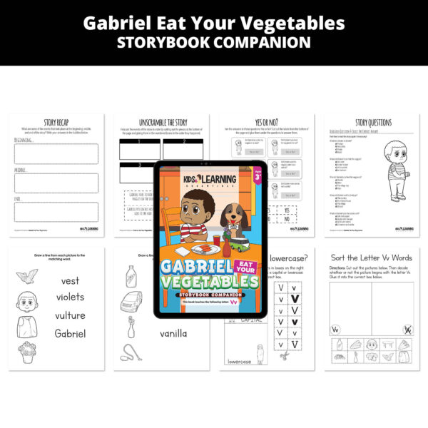 Gabriel Eat Your Vegetables: Letter Vv Story Companion
