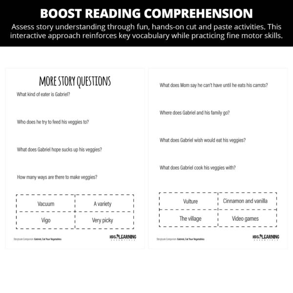 Gabriel Eat Your Vegetables: Letter Vv Story Companion - Image 2