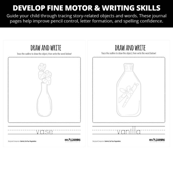 Gabriel Eat Your Vegetables: Letter Vv Story Companion - Image 3