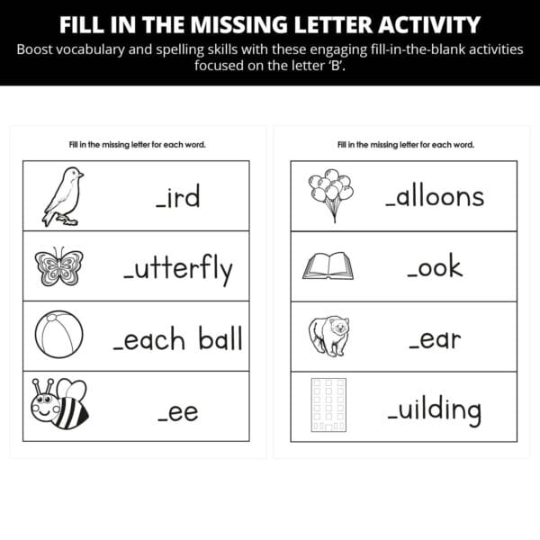Brandon Is The Best: Letter Bb Worksheets - Image 3