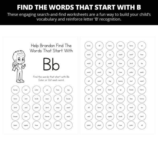 Brandon Is The Best: Letter Bb Worksheets - Image 4
