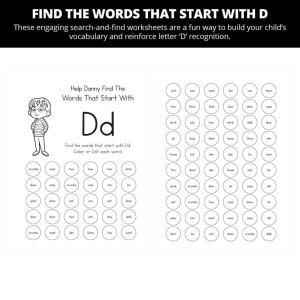 Danny Discovers the Missing Doughnuts: Letter Dd Worksheets - Image 4