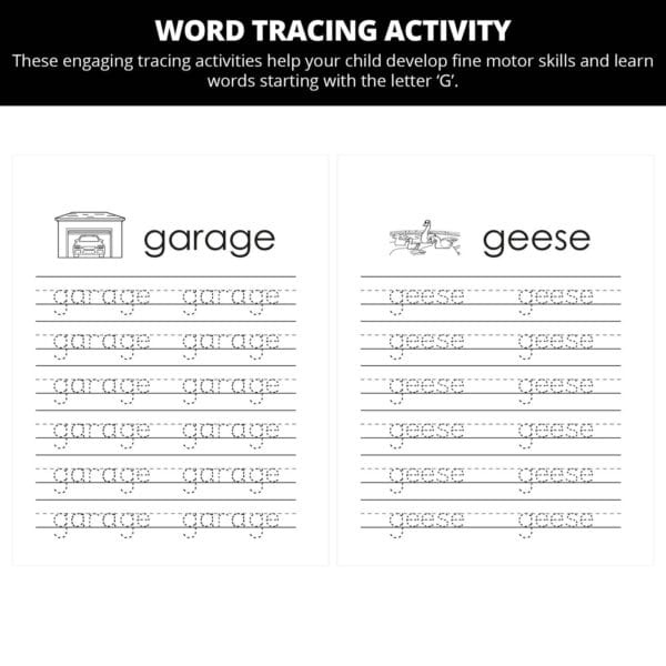 Gabriel's Not So Good Guest: Letter Gg Worksheets - Image 2