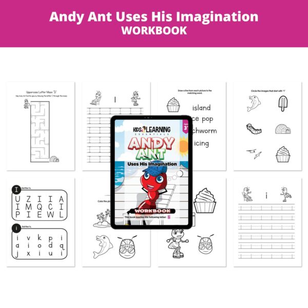 Andy Ant Uses His Imagination: Letter Ii Worksheets