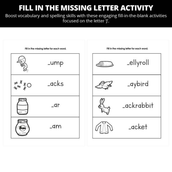 Chris and Chuck Love to Jump: Letter Jj Worksheets - Image 3