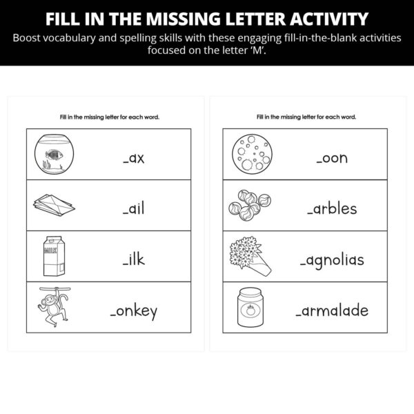 Melanie Practices Using Her Manners: Letter Mm Worksheets - Image 3
