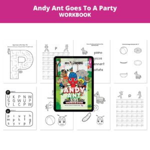 Andy Ant Goes To A Party: Letter Pp Worksheets