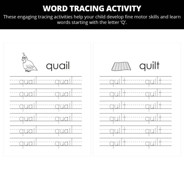 Eddie The Elephant Does Not Quit Trying: Letter Qq Worksheets - Image 2