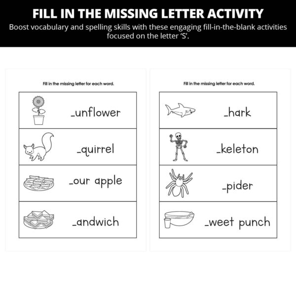 Samantha Is A Shining Star: Letter Ss Worksheets - Image 3