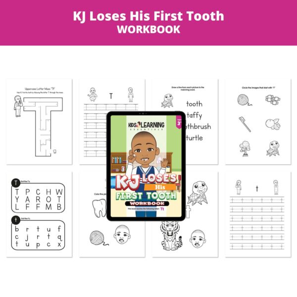 KJ Loses His First Tooth: Letter Tt Worksheets